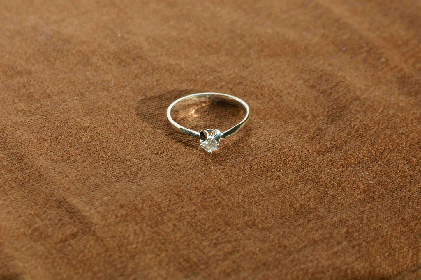 Zilver zirkonia bloem ring