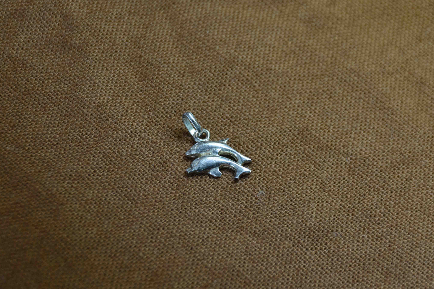 Zilver dolfijnen kettinghanger