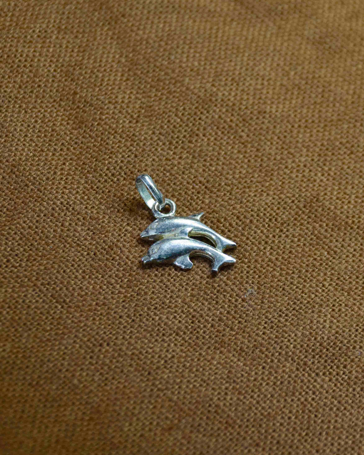 Zilver dolfijnen kettinghanger