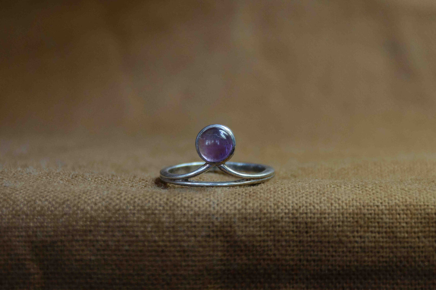Zilver amethist ring