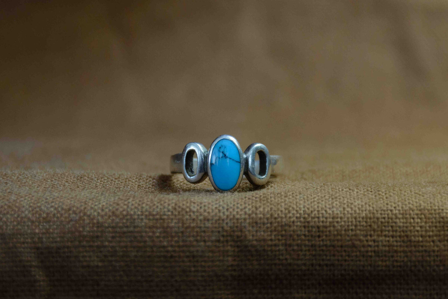Zilver turkoois ring