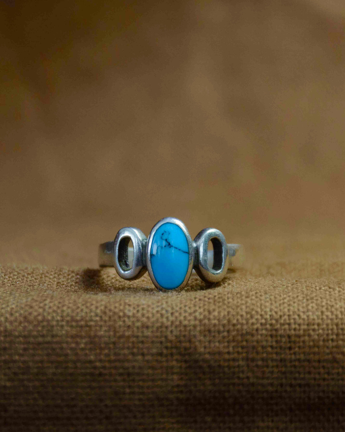Zilver turkoois ring