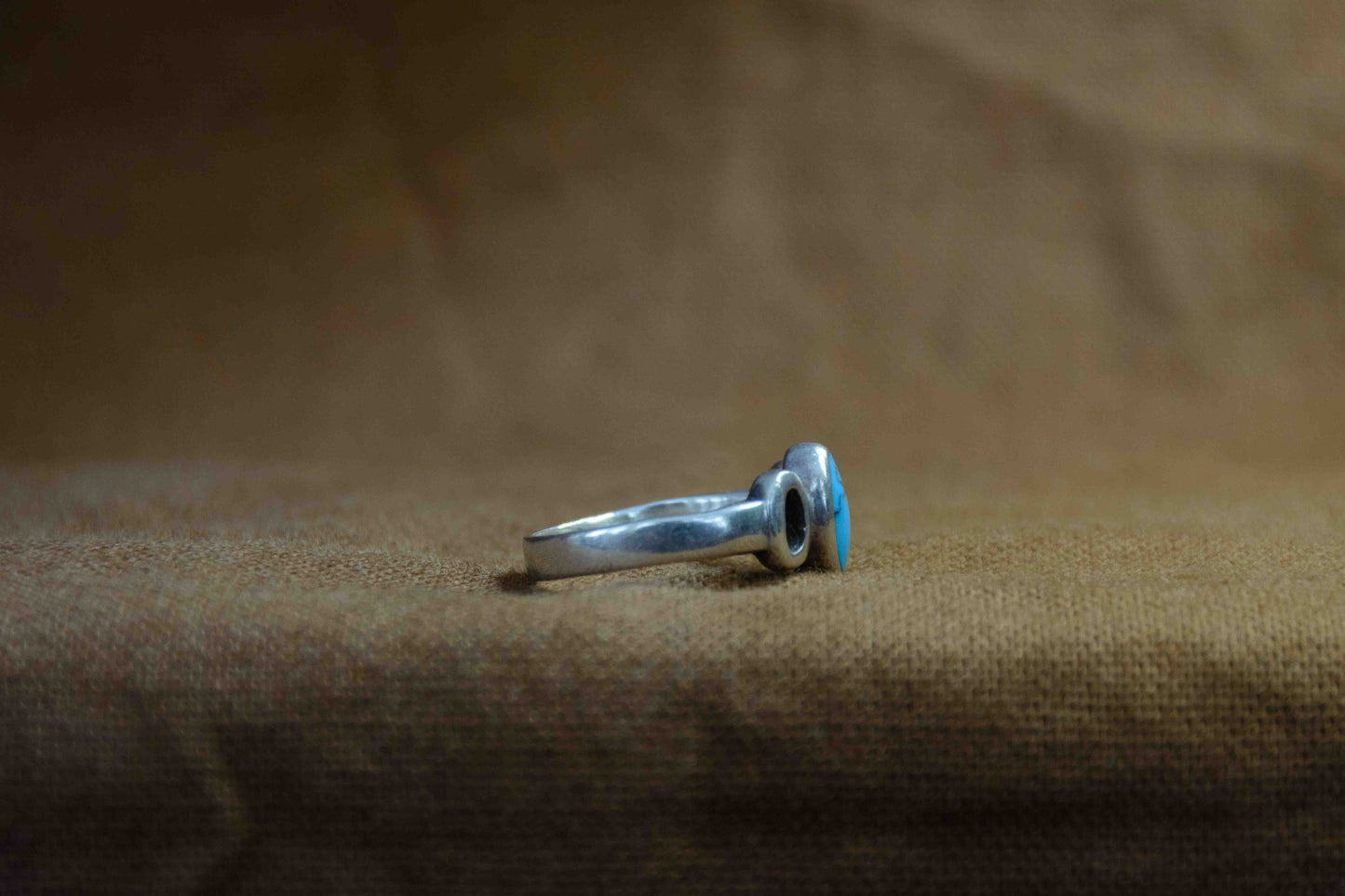 Zilver turkoois ring