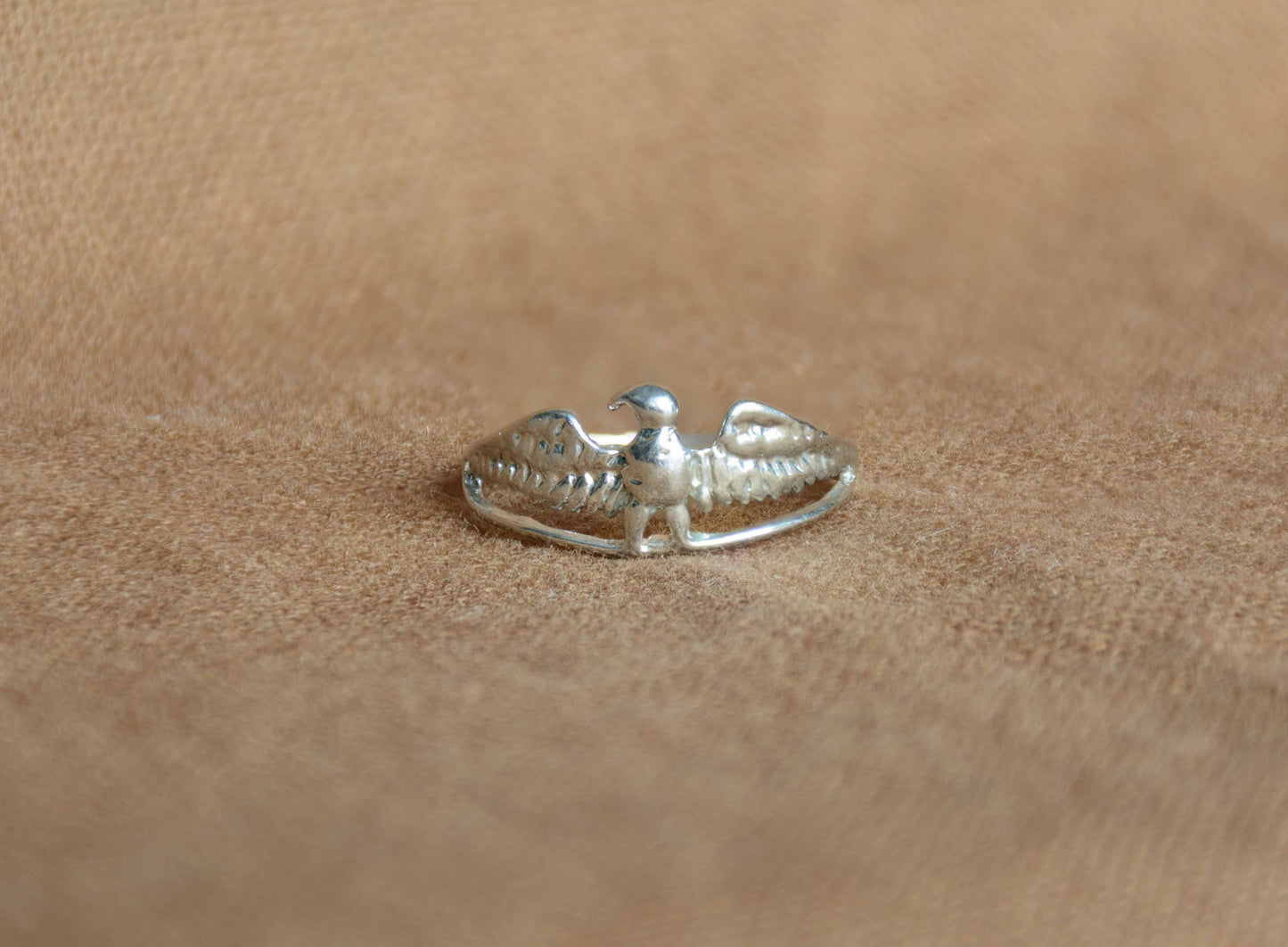 Zilver adelaar ring